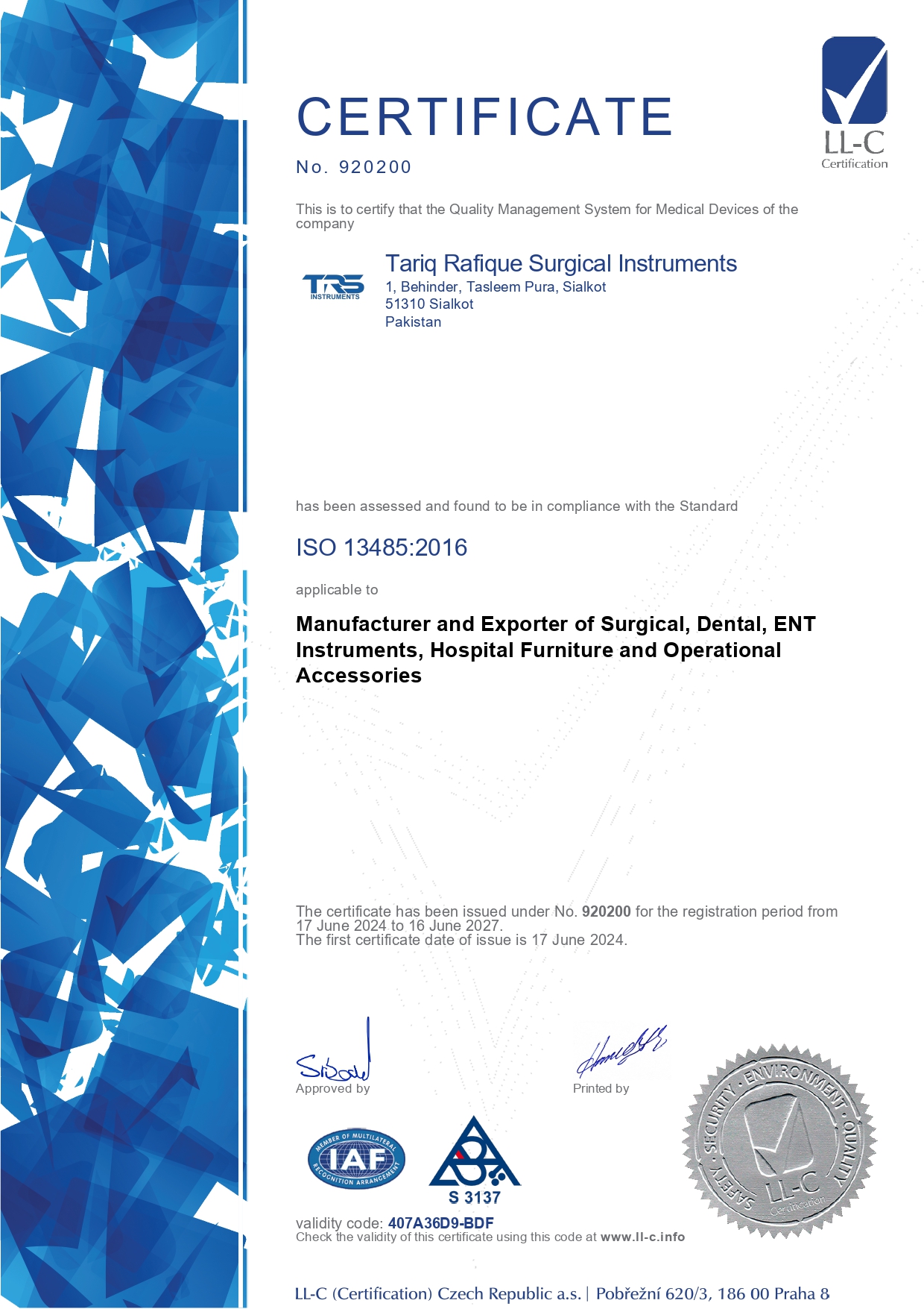 Tariq Rafique Surgical Instruments - ISo 13485_page-0001